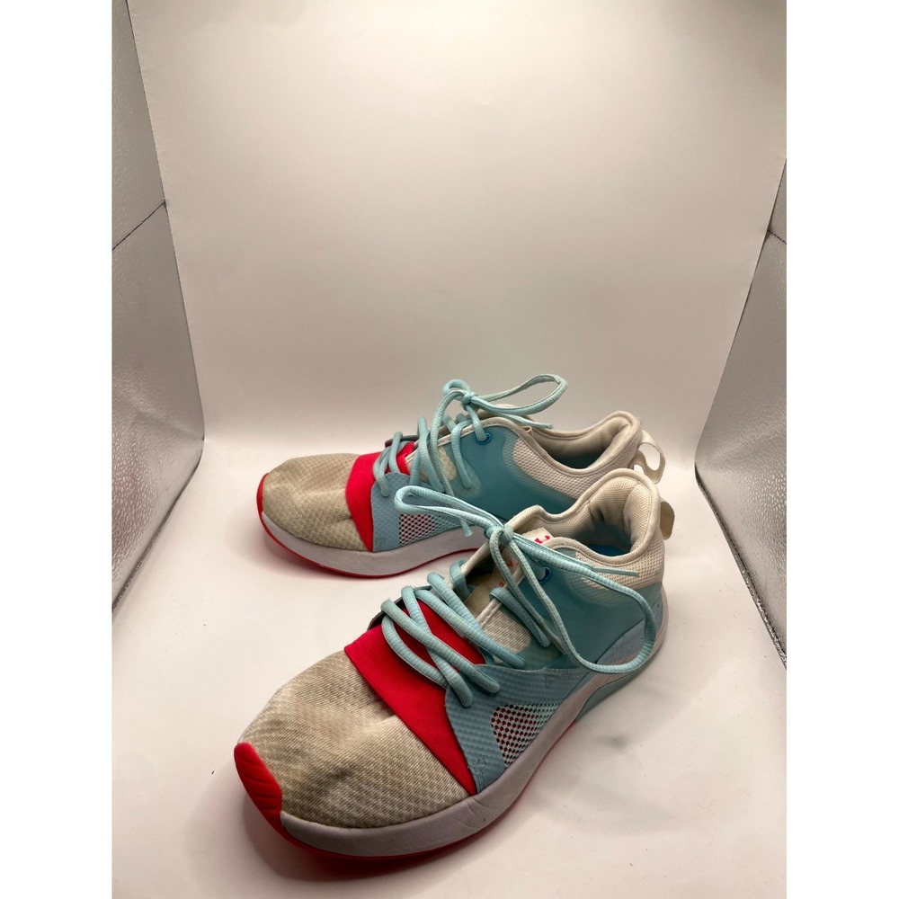 Under Armour Charged Breathe Lace TR 3025058-103 Womens 8 White Opal Blue Shoes